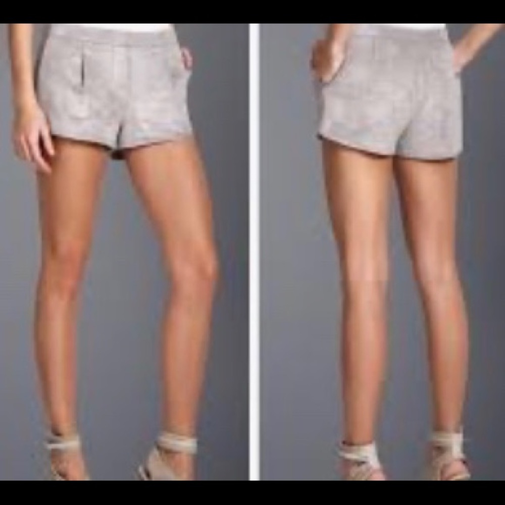 BCBGMAXAZRIA feux suede shorts